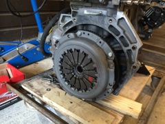 Clutch  and flywheel fitted